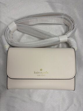 kate spade White Leather Crossbody Wallet Bag NWT 🐇